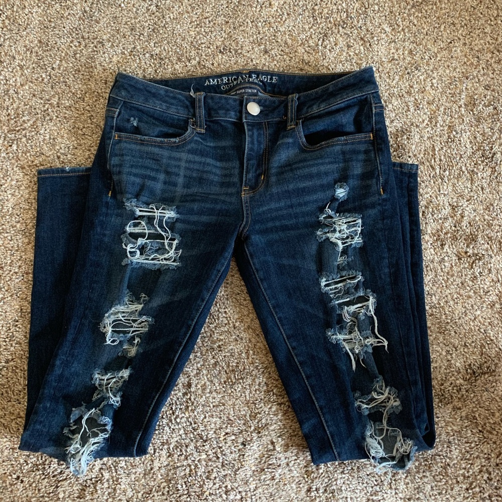 American Eagle distressed skinny jeans